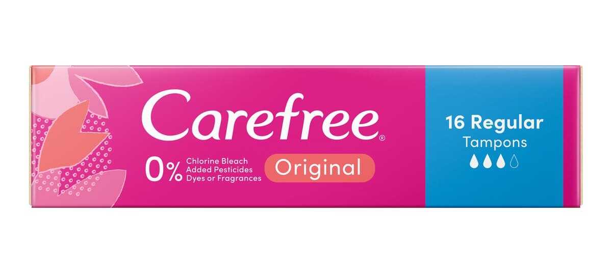 Thumbnail Carefree Original Fragrance Free Regular Tampons 16 Pack