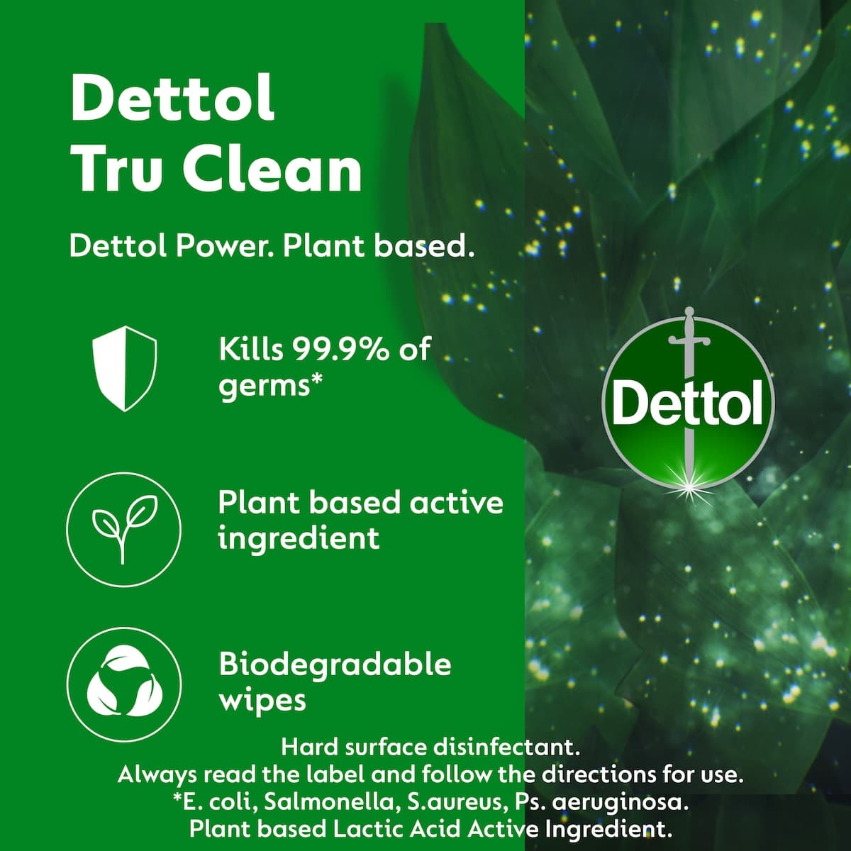 Thumbnail Dettol Tru Clean Antibacterial Wipes Crisp Pear 90 Pack