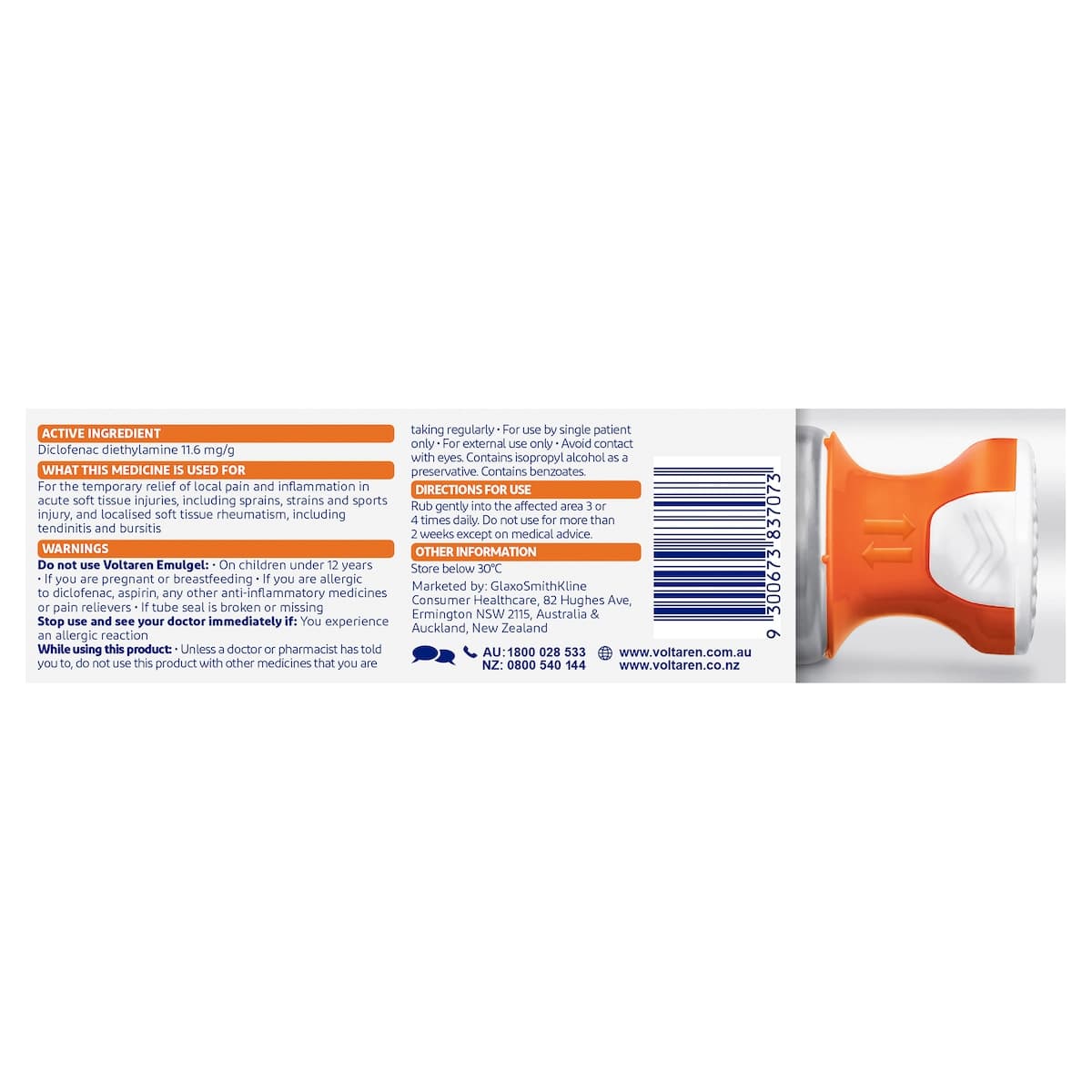 Thumbnail Voltaren Emulgel Muscle & Back Pain Relief With No Mess Applicator 75G