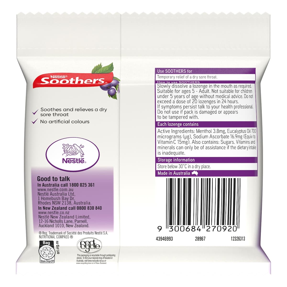 Thumbnail Nestle Soothers Blackcurrant Multipack 3 X 10 Lozenges