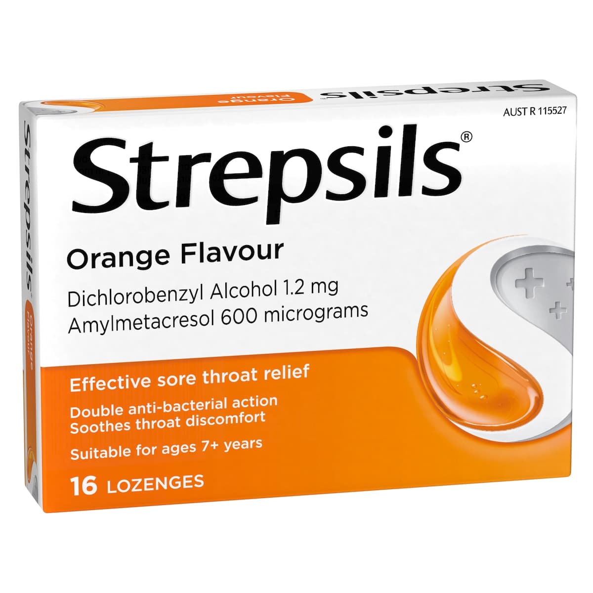 Thumbnail Strepsils Sore Throat Relief Orange 16 Lozenges