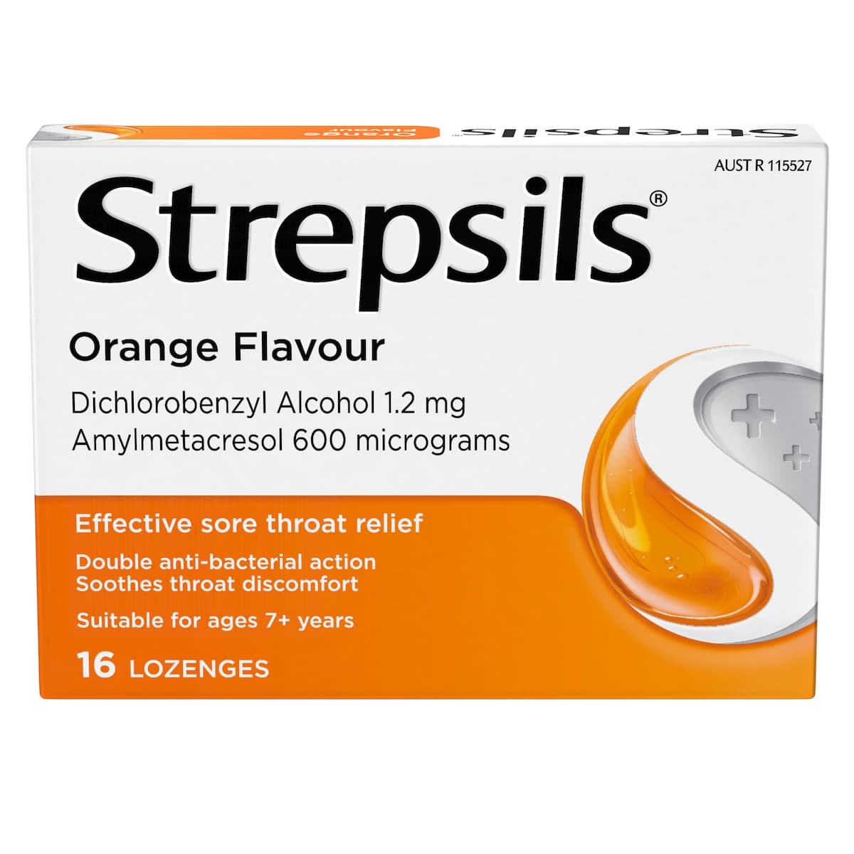 Thumbnail Strepsils Sore Throat Relief Orange 16 Lozenges