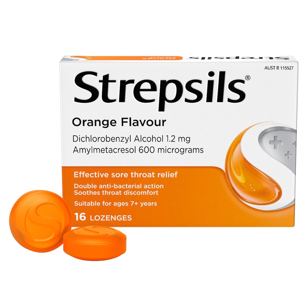 Thumbnail Strepsils Sore Throat Relief Orange 16 Lozenges