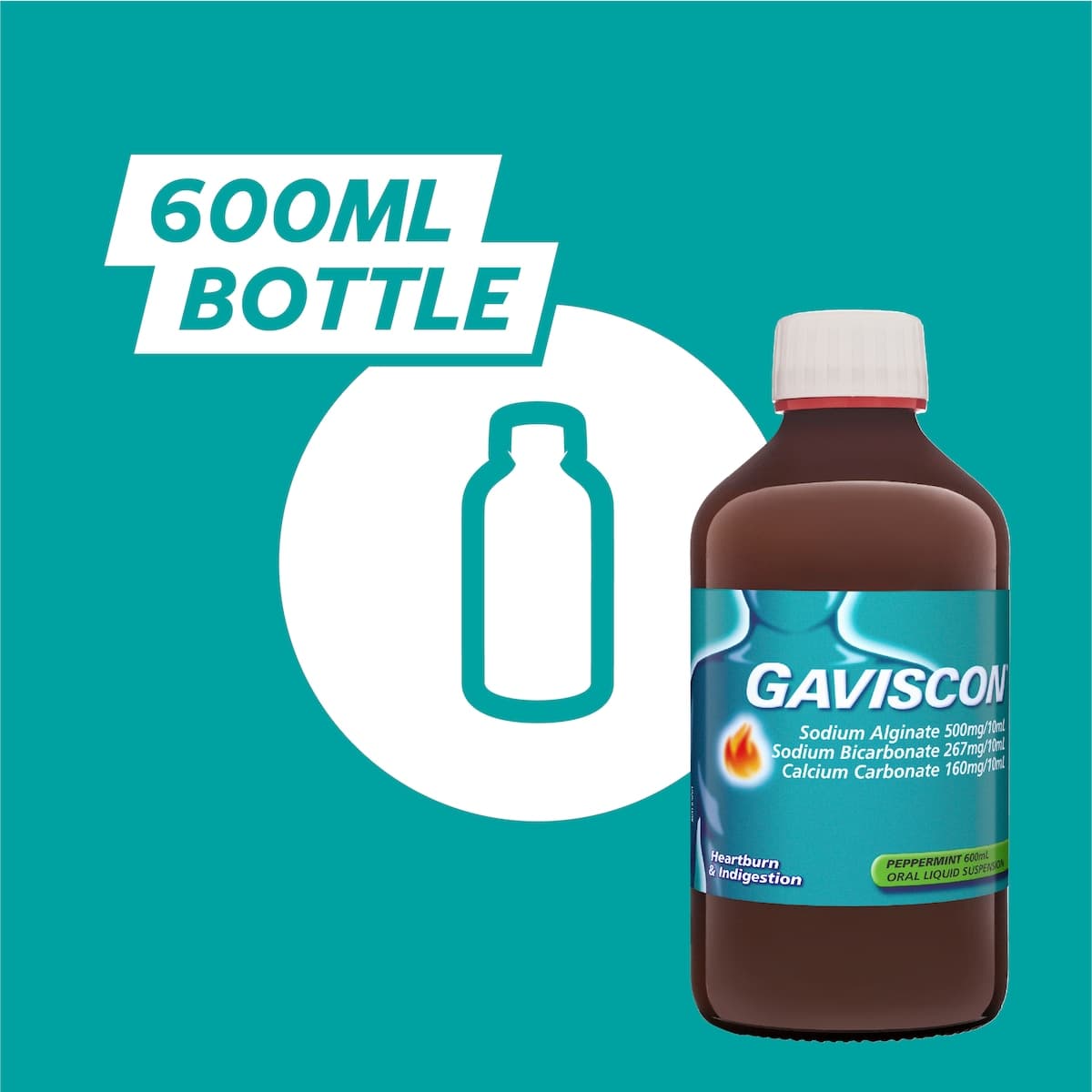 Thumbnail Gaviscon Aniseed Liquid Heartburn & Indigestion 600Ml