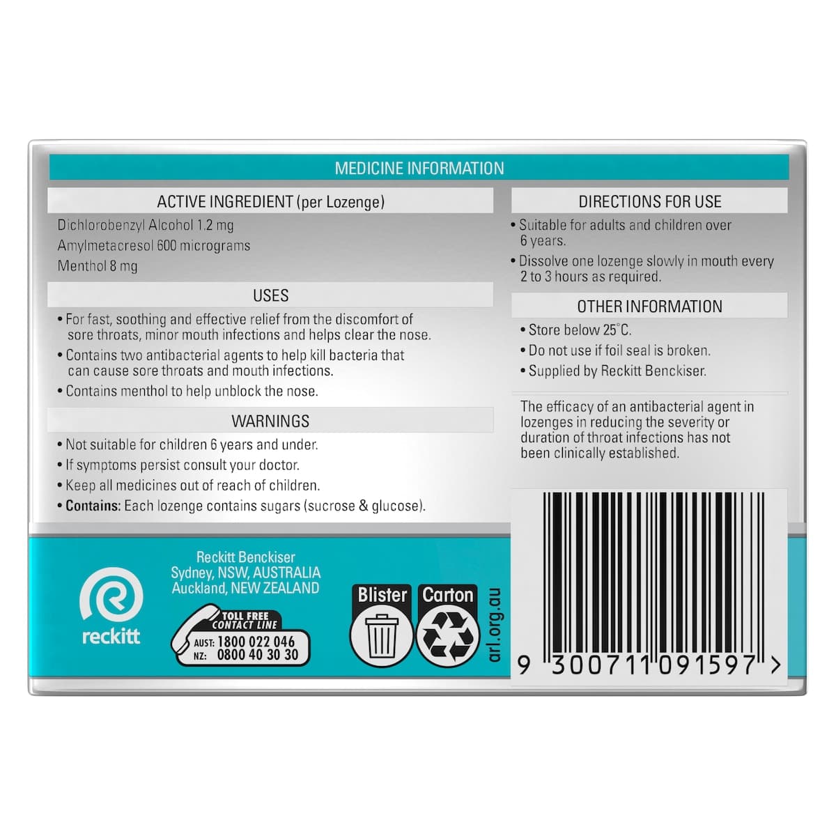 Thumbnail Strepsils Plus Blocked Nose Relief Menthol Eucalyptus 36 Lozenges