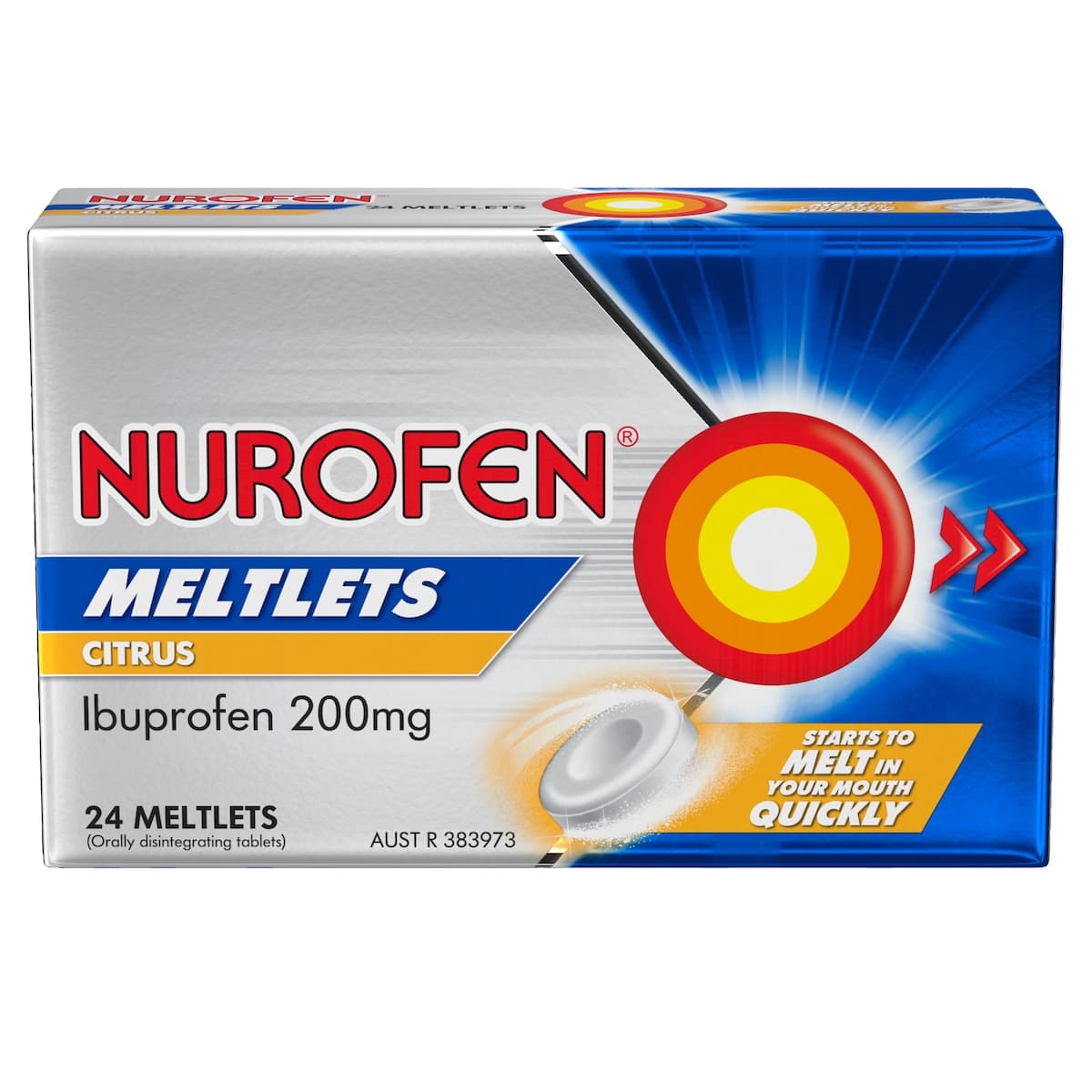 Thumbnail Nurofen Meltlets Pain Relief Citrus 24 Tablets