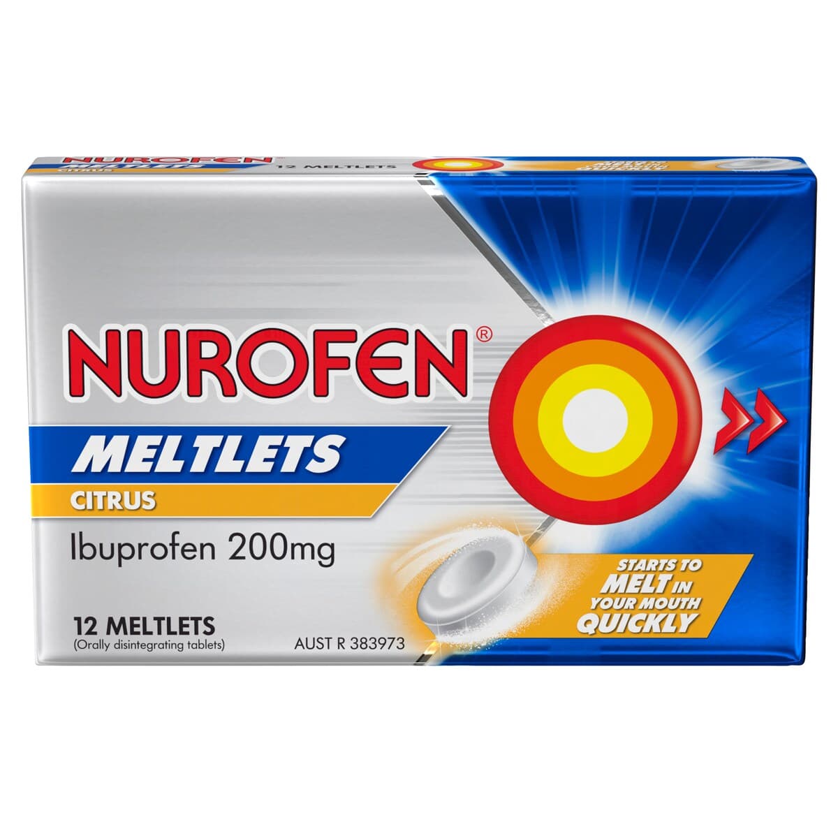 Thumbnail Nurofen Meltlets Pain Relief Citrus 12 Tablets