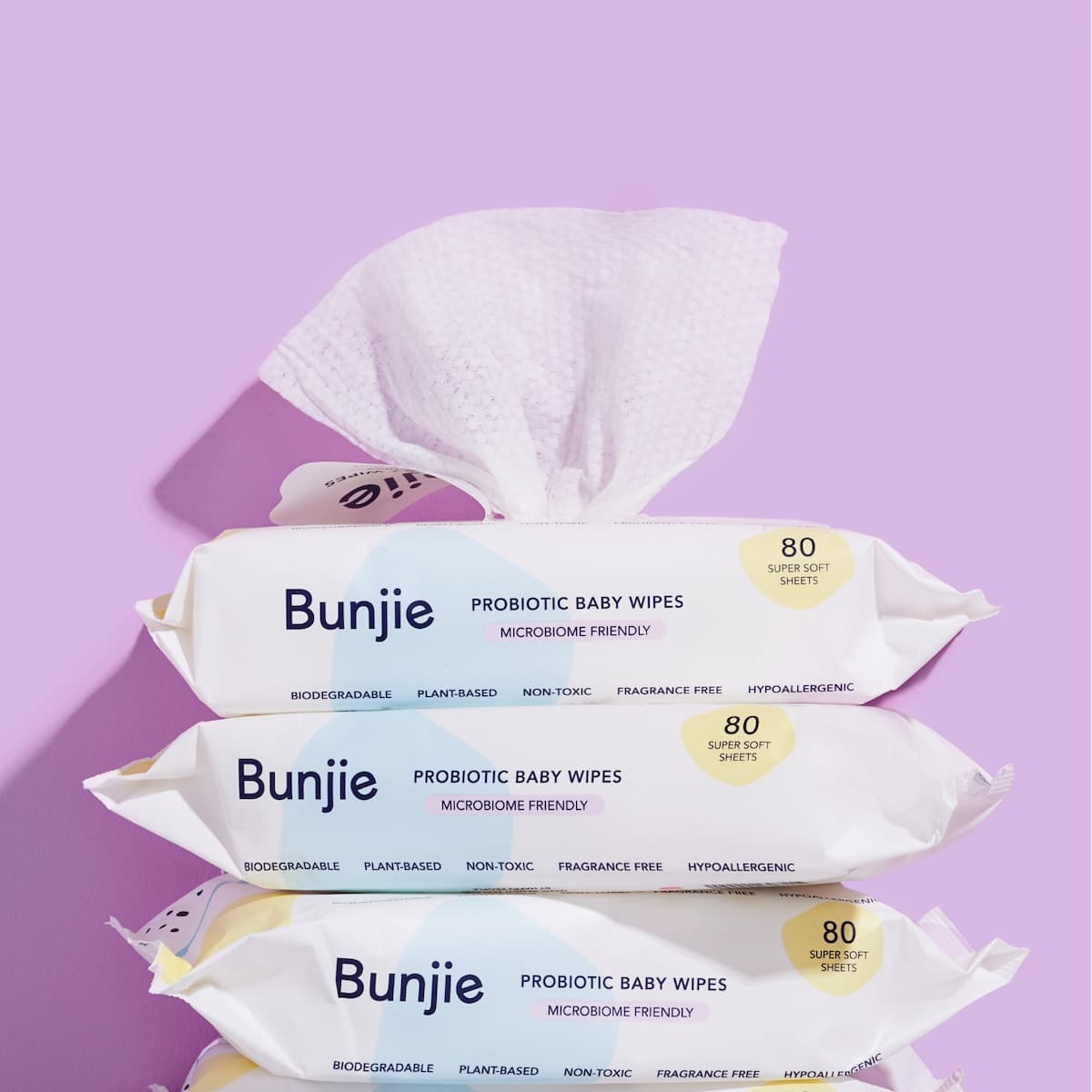 Thumbnail Bunjie Probiotic Baby Wipes 80 Wipes