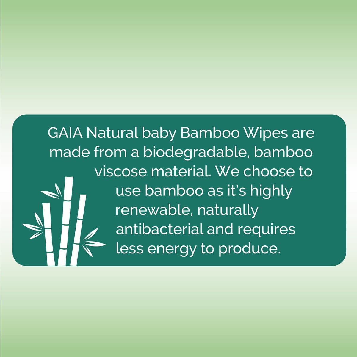 Thumbnail Gaia Natural Baby Bamboo Wipes 240 Pack