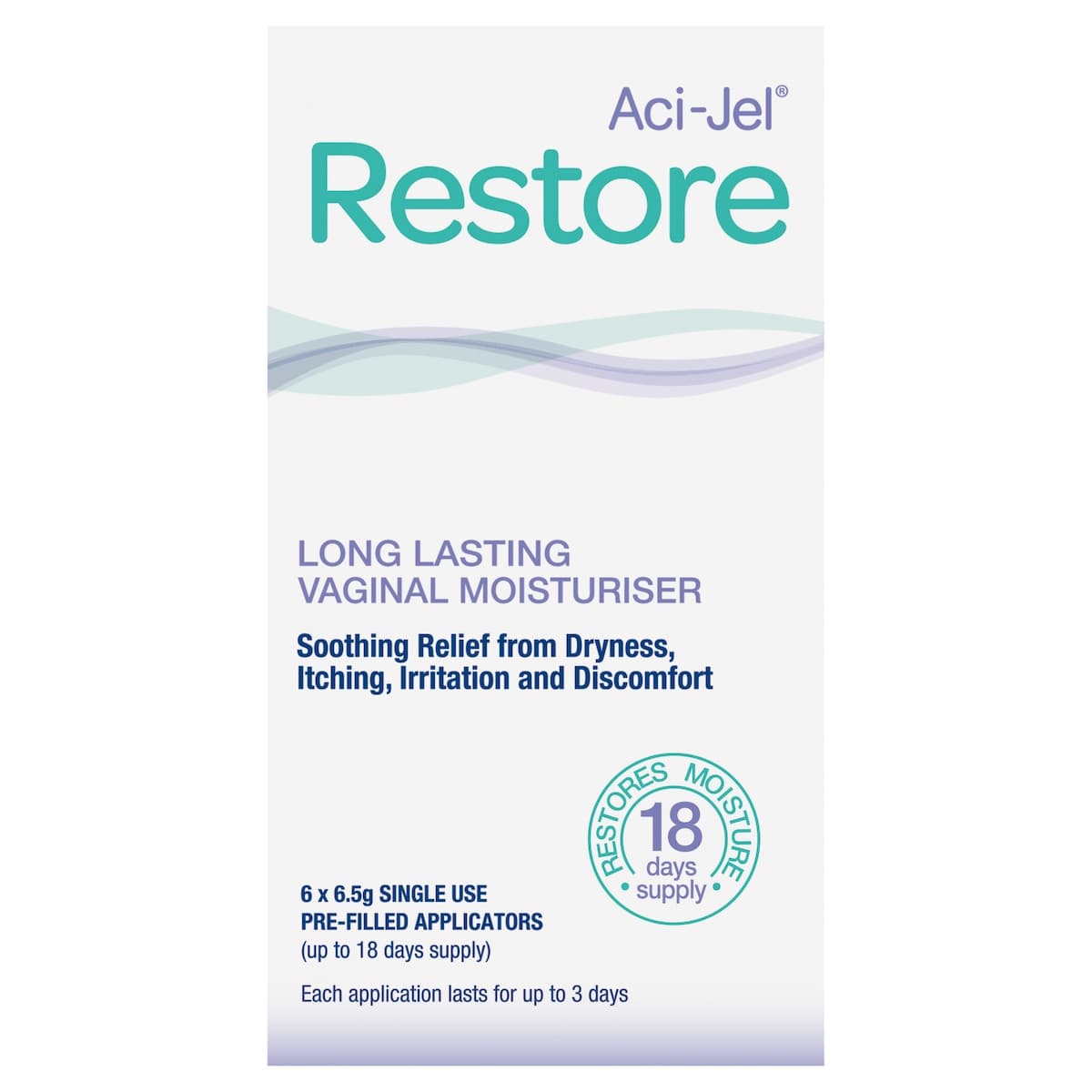 Thumbnail Aci-Jel Restore Vaginal Moisturiser 6 X 6.5G Pre-Filled Applicators