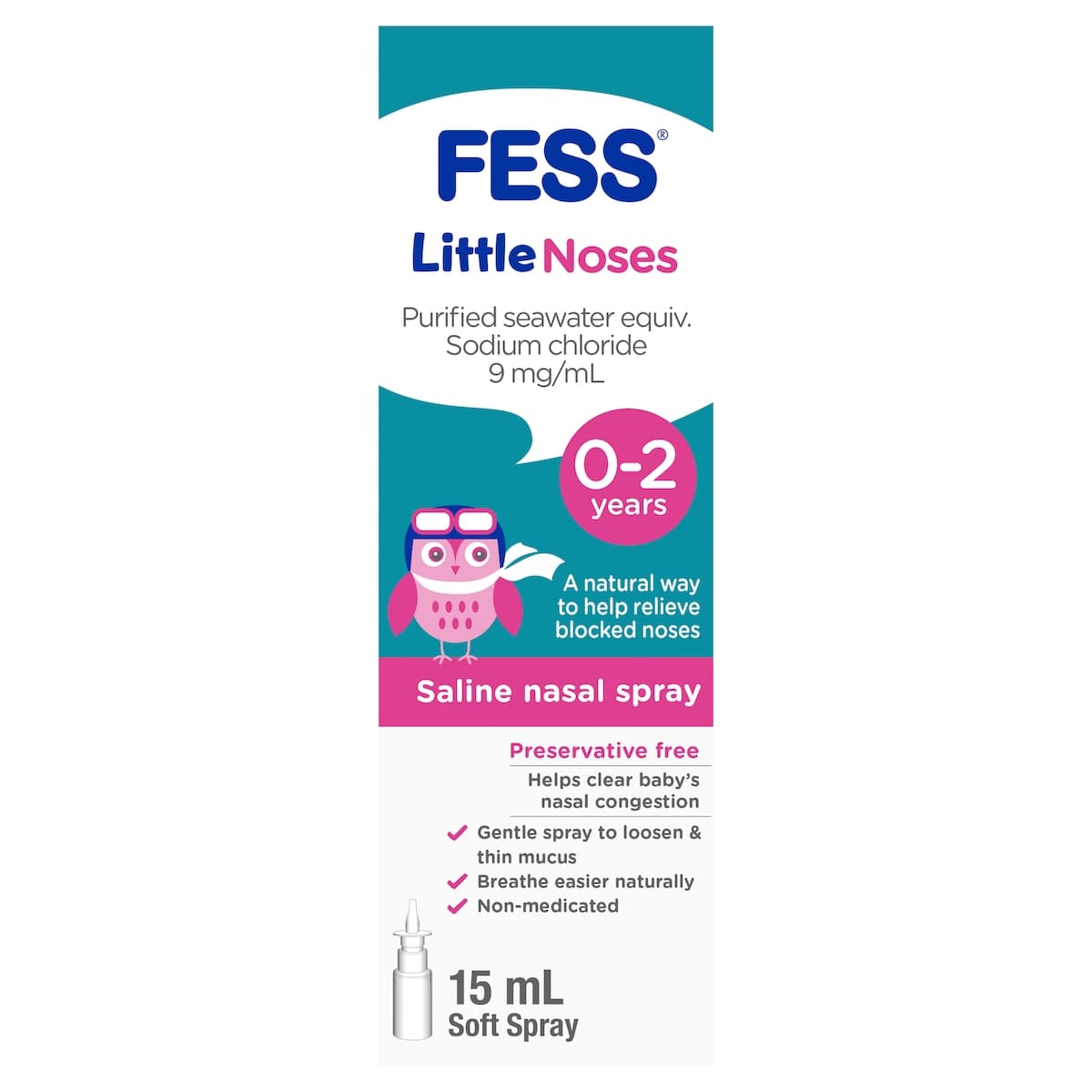 Thumbnail Fess Little Noses Saline Nasal Spray 15Ml