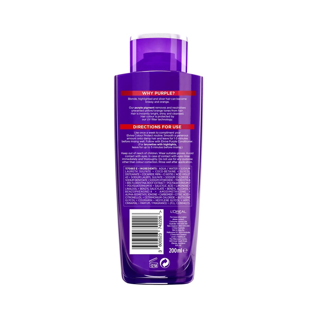 Thumbnail L'Oreal Elvive Colour Protect Purple Shampoo 200Ml