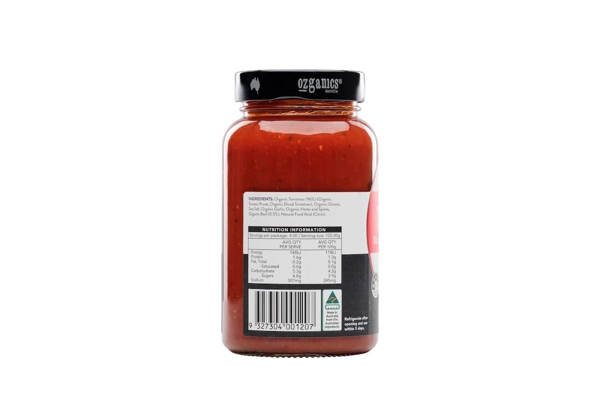 Thumbnail Ozganics Tomato Basil Pasta Sauce 500G