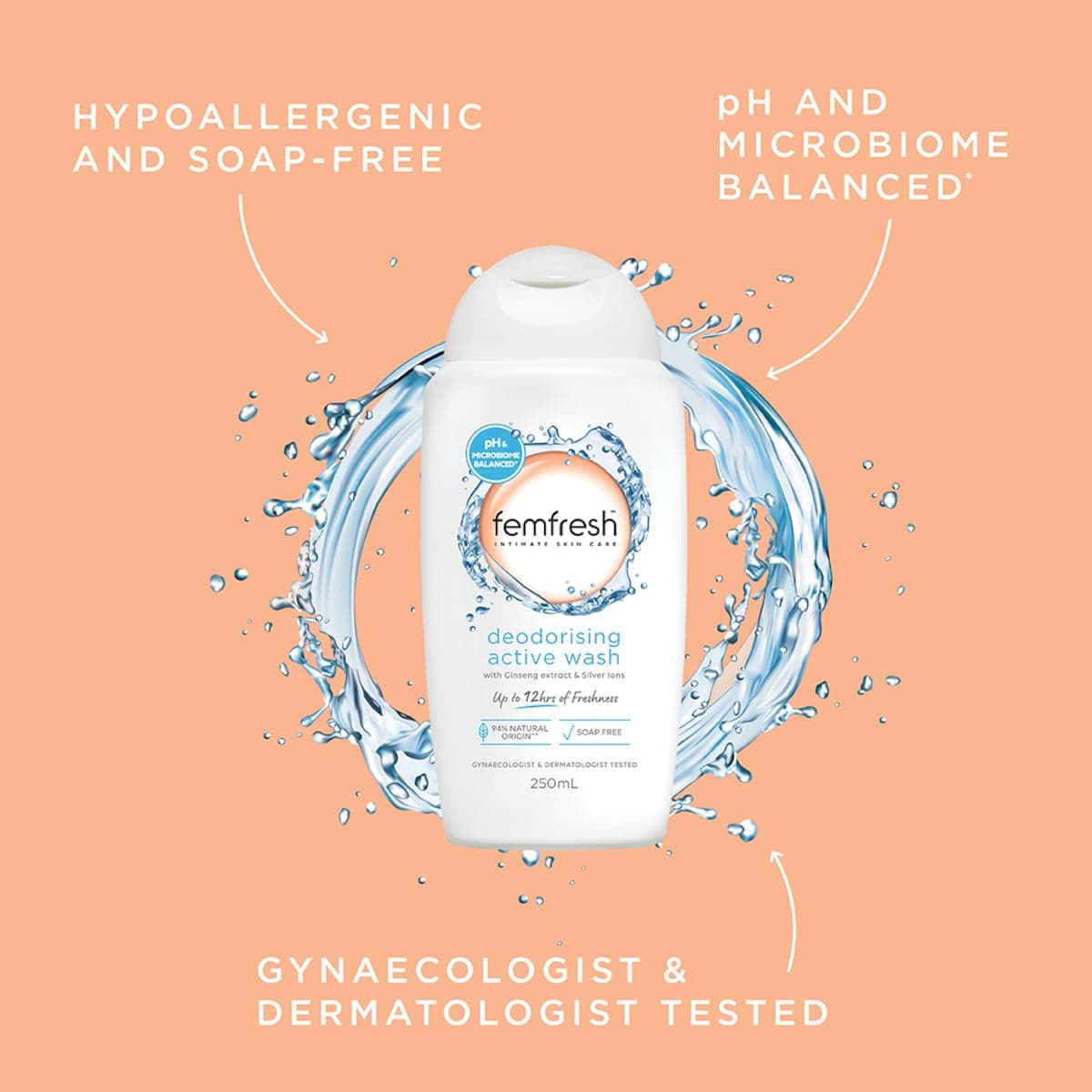 Thumbnail Femfresh Intimate Wash Deodorising 250Ml