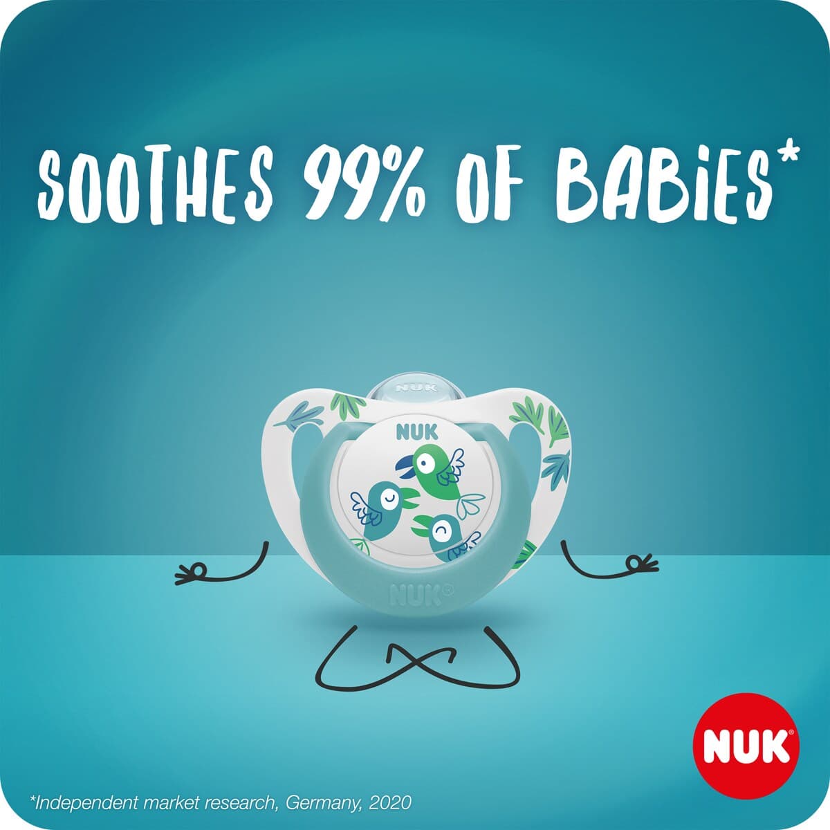 Thumbnail Nuk Star Silicone Soother White 0-2 Months