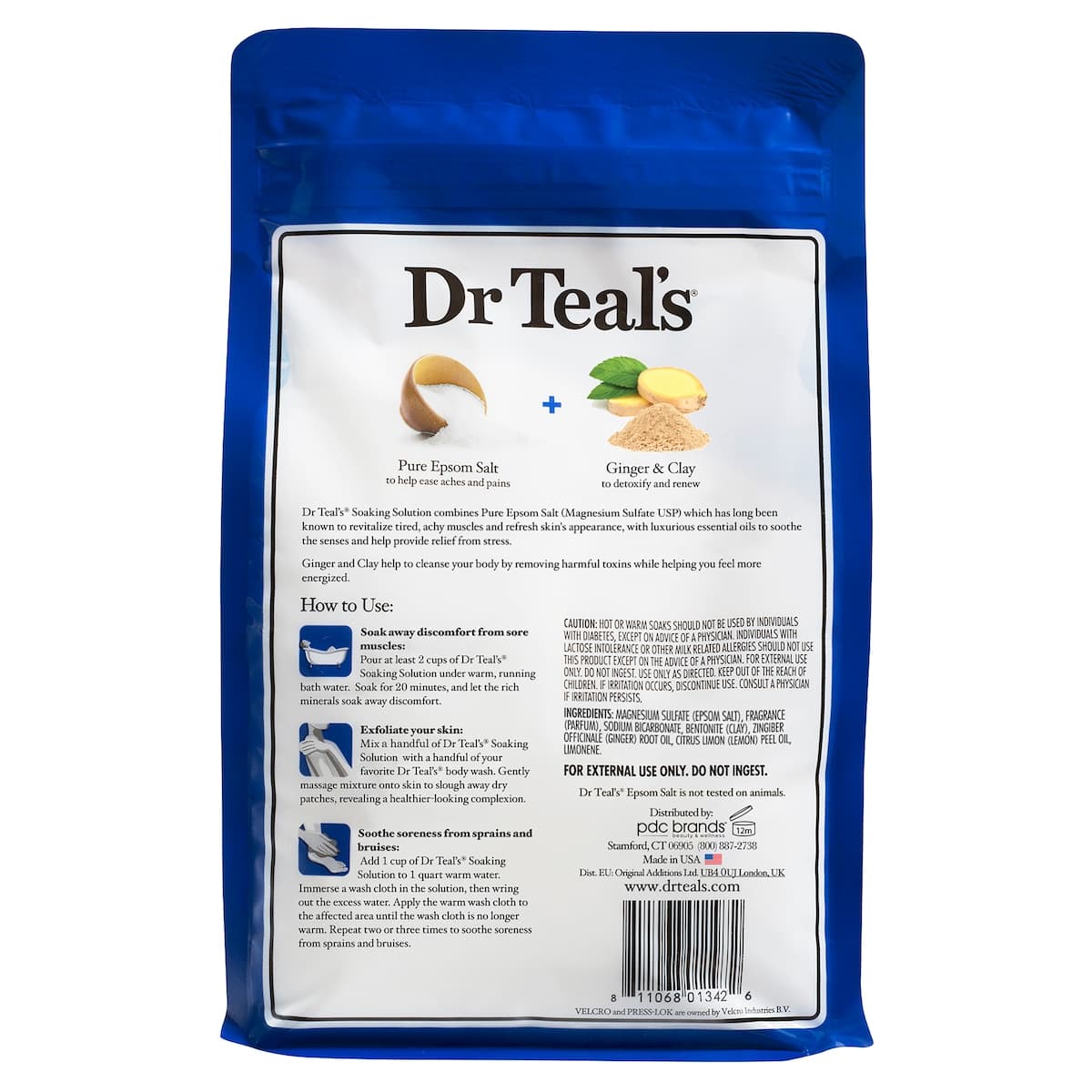 Thumbnail Dr Teals Epsom Salt Ginger & Clay 1.36Kg