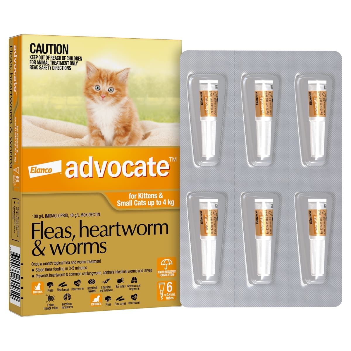 Thumbnail Advocate For Kittens & Small Cats Up To 4Kg Orange 6 Pack