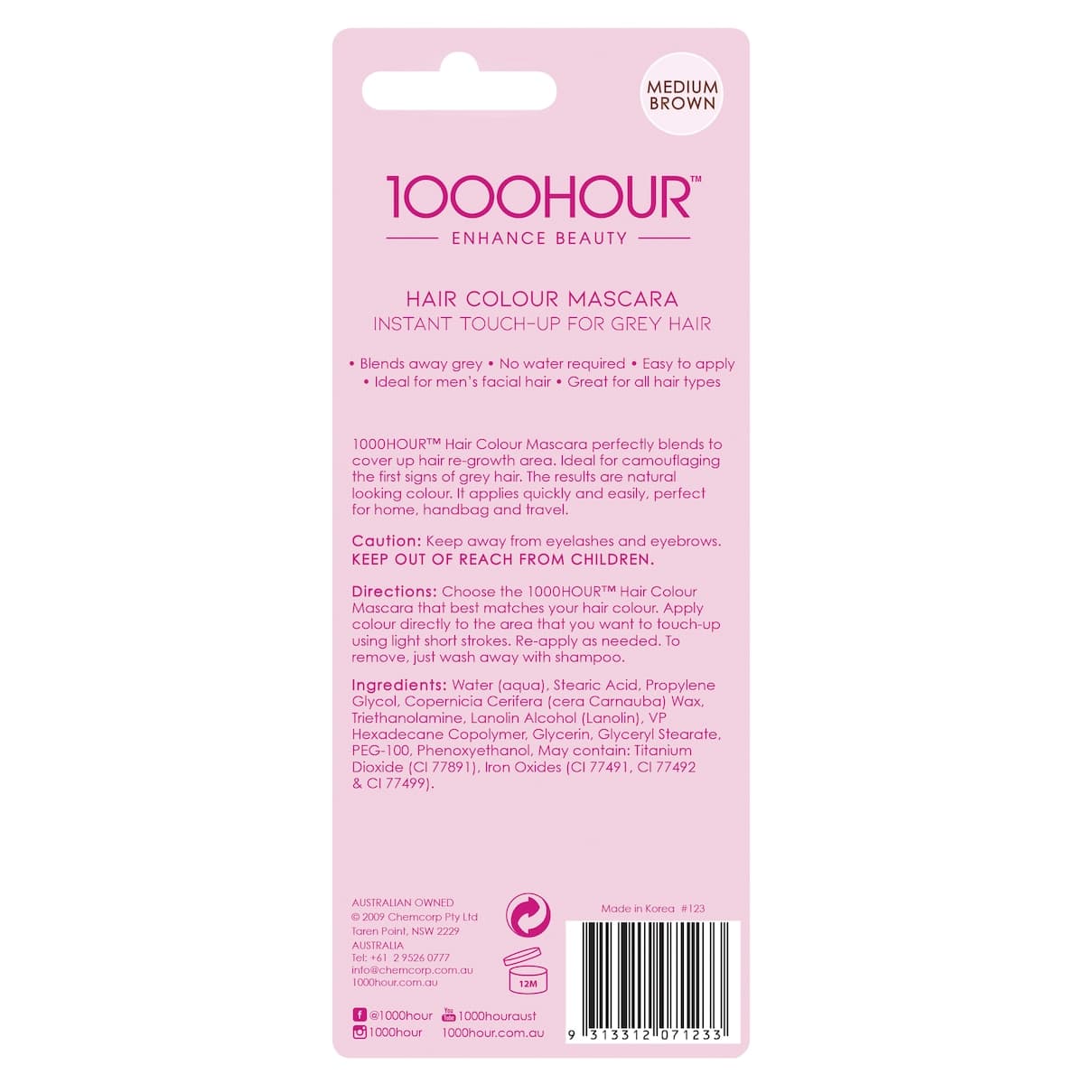 Thumbnail 1000 Hour Hair Colour Mascara Medium Brown