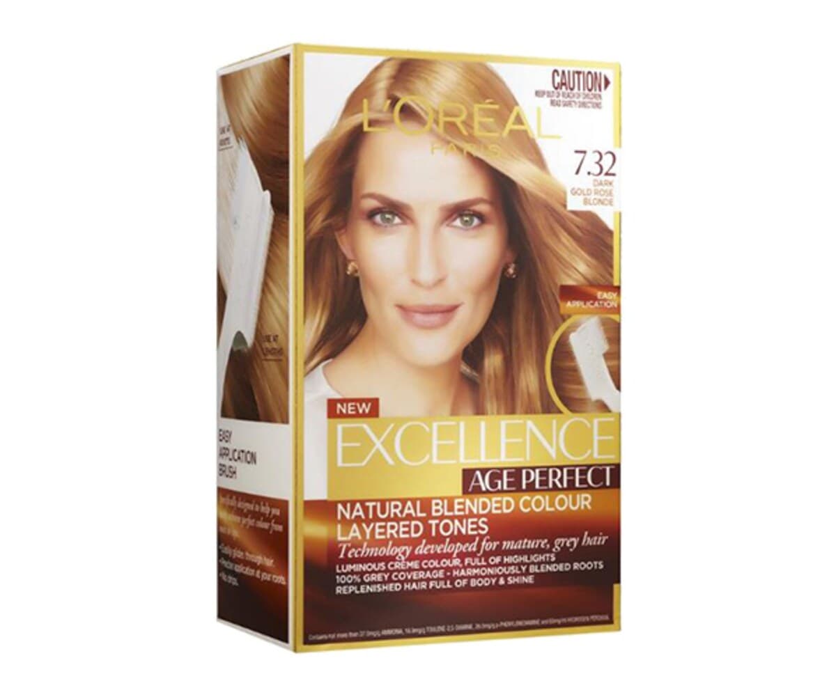 L'Oreal Excellence Age Perfect 7.32 Dark Gold Rose Blonde Hair Colour