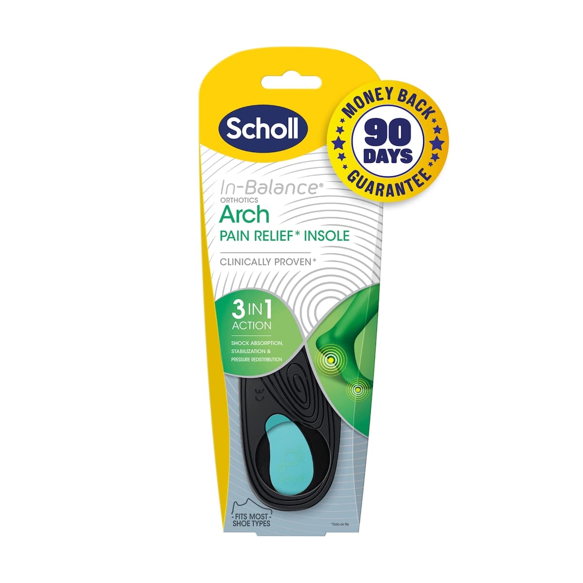 Thumbnail Scholl In-Balance Ball Of Foot & Arch Orthotic Insole Large