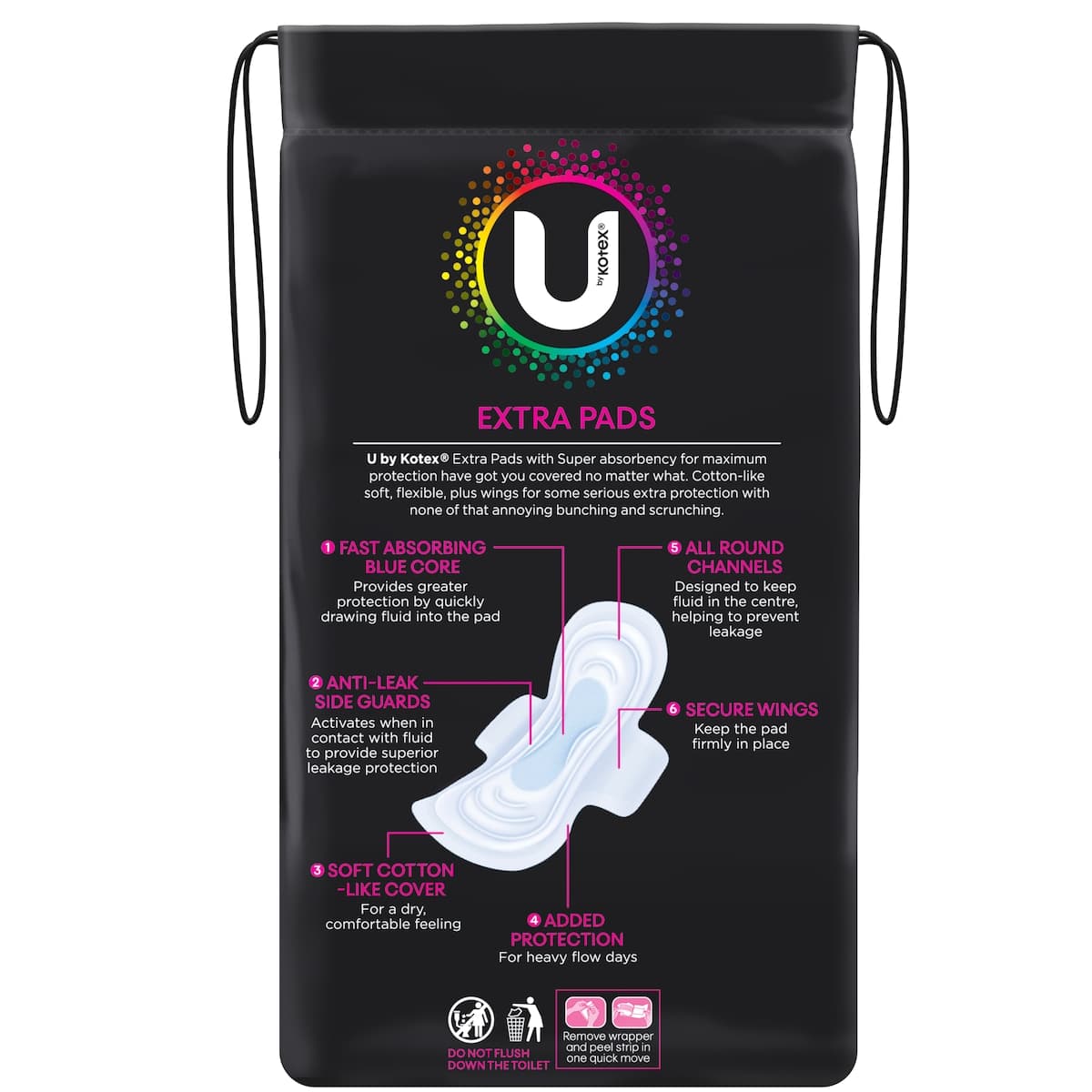 Thumbnail U By Kotex Extra Super Pads With Wings 14 Pack