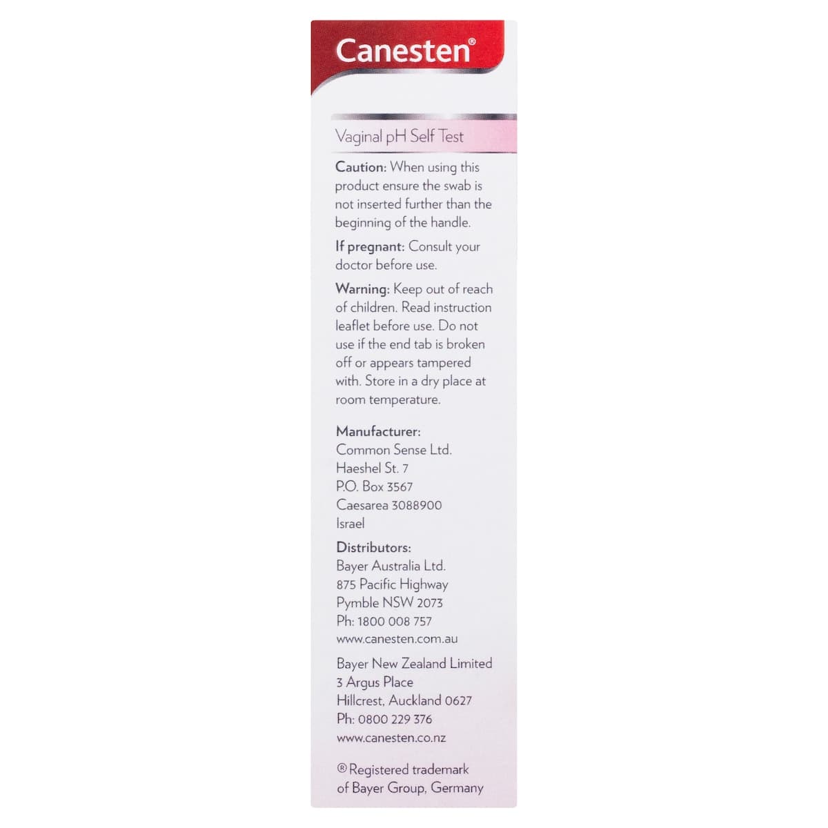 Thumbnail Canesten Vaginal Ph Self Test 1 Self-Diagnostic Swab