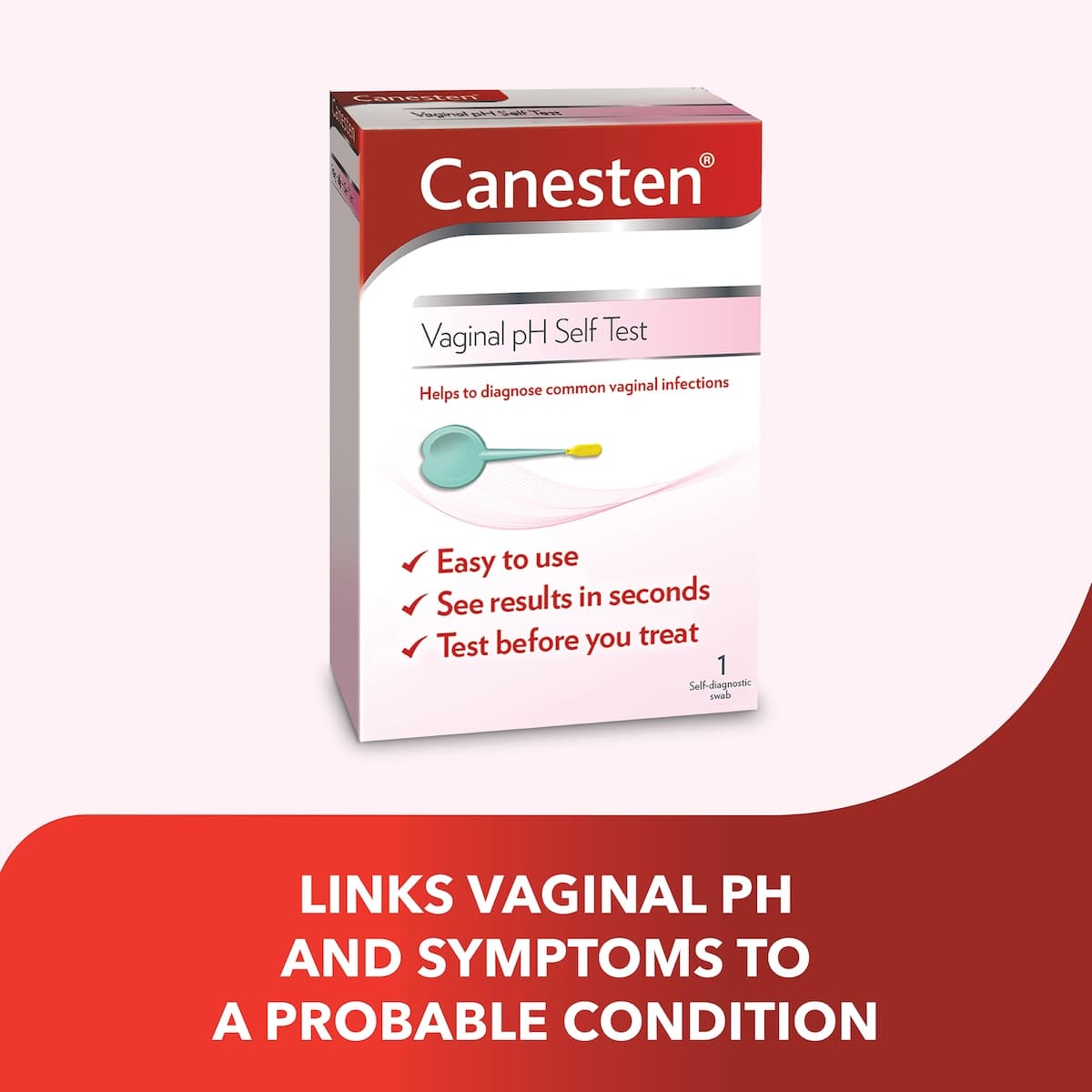 Thumbnail Canesten Vaginal Ph Self Test 1 Self-Diagnostic Swab