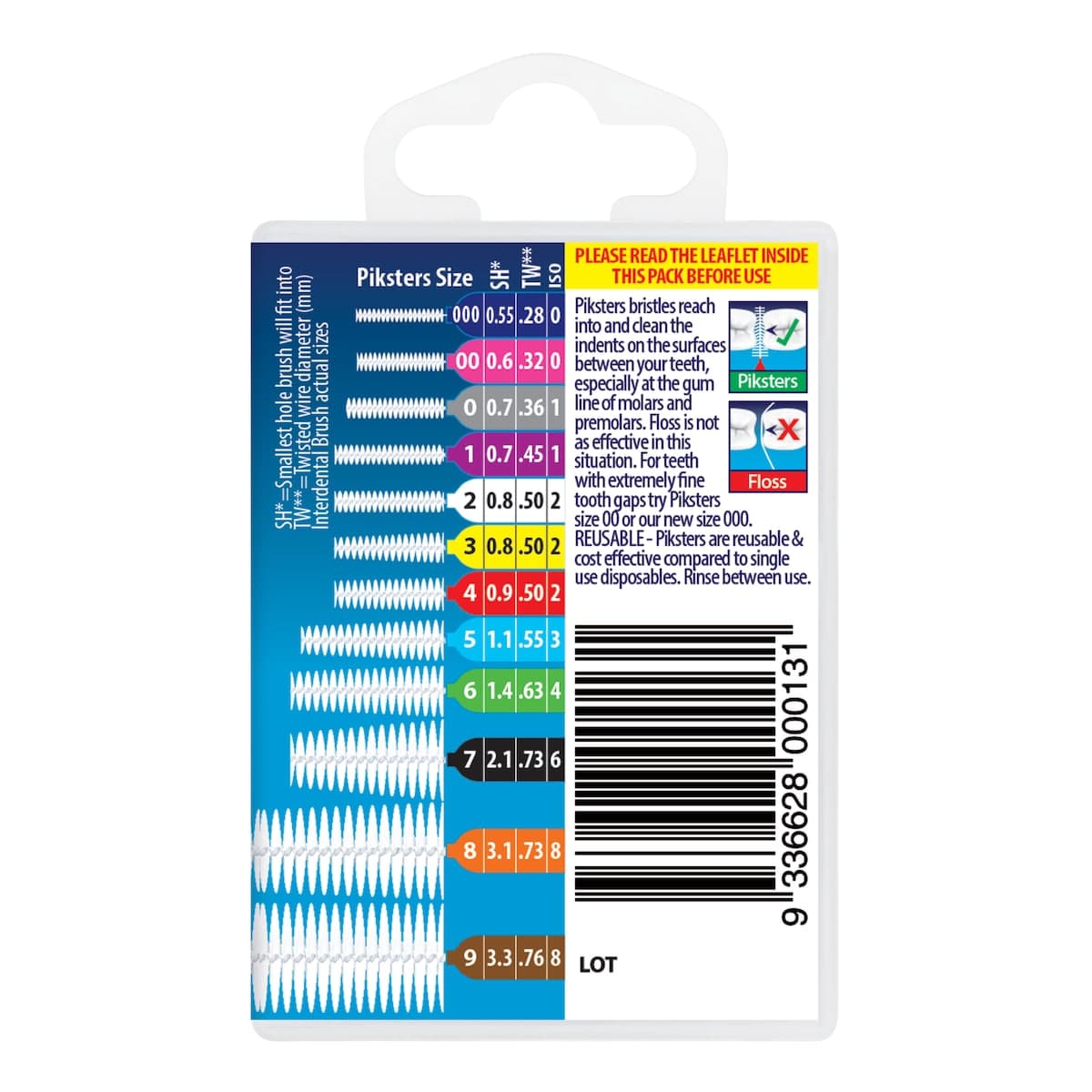 Thumbnail Piksters Interdental Brushes Size 3 Yellow 40 Pack