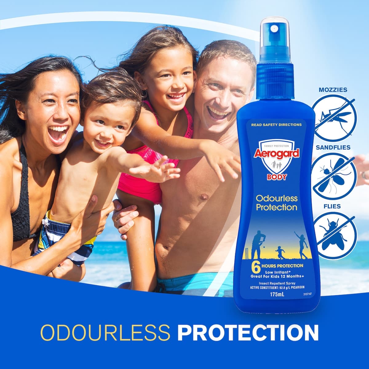 Thumbnail Aerogard Odourless Insect Repellent Pump Spray 175Ml