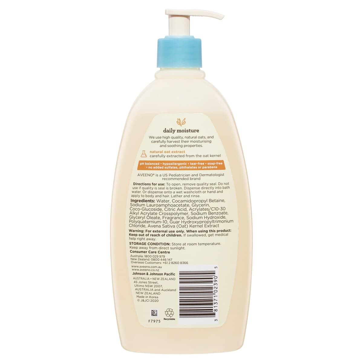 Thumbnail Aveeno Baby Wash & Shampoo Lightly Scented 532Ml