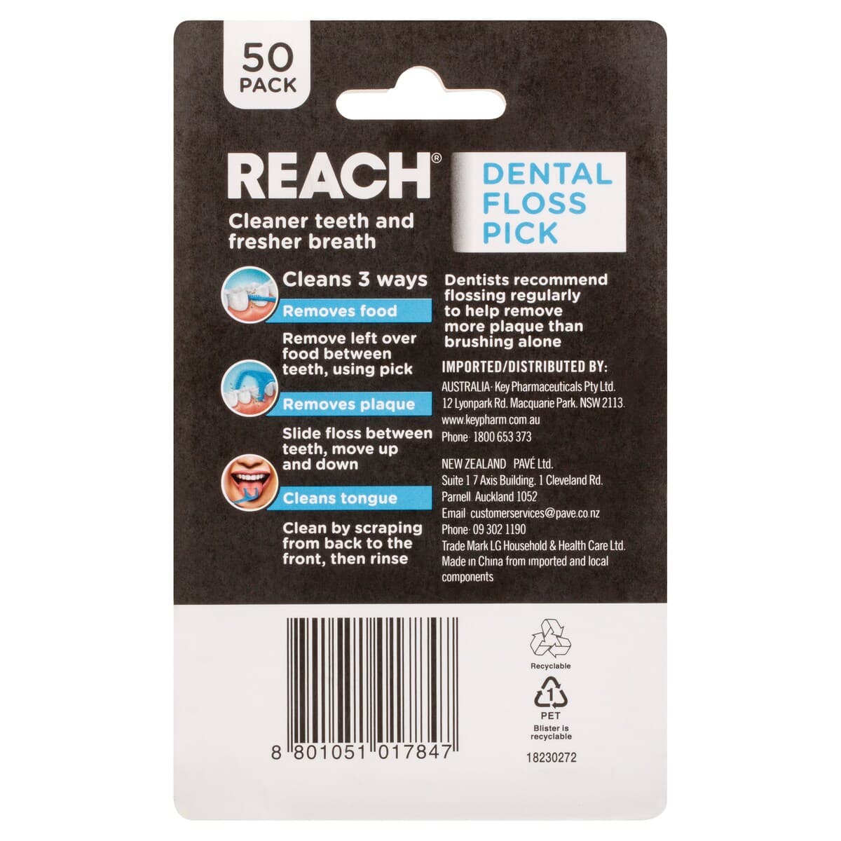 Thumbnail Reach Dental Floss Pick 50 Pack