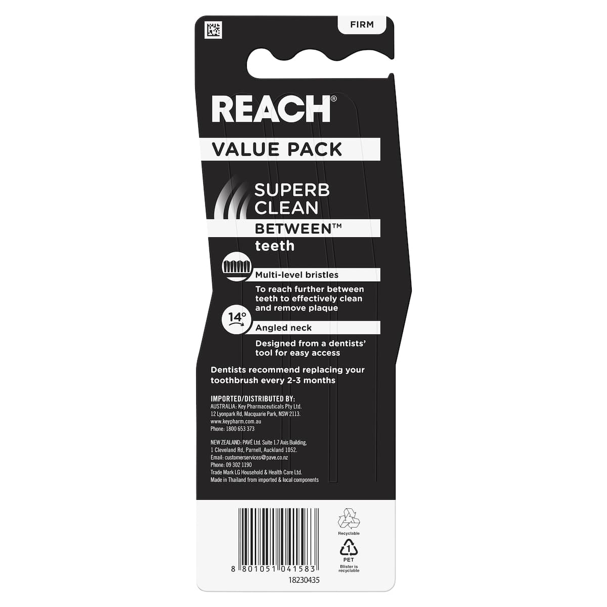 Thumbnail Reach Superb Clean Between Teeth Firm Toothbrush 3 Pack