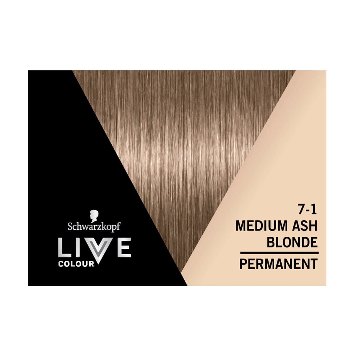 Thumbnail Schwarzkopf Live Colour Permanent Baseline 7.1 Medium Ash Blonde