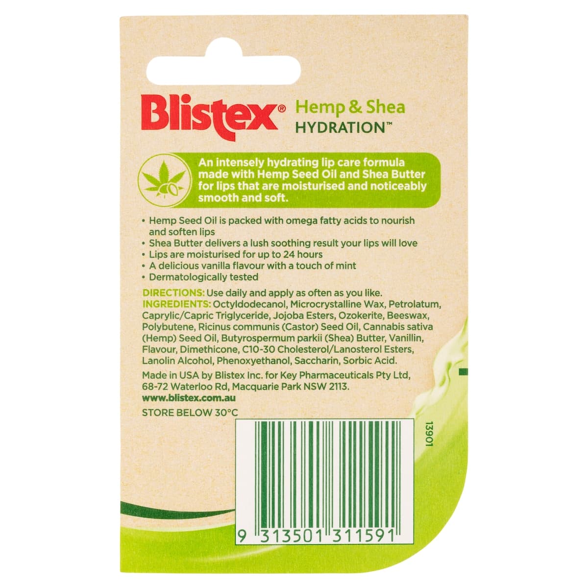 Thumbnail Blistex Hemp & Shea Hydration Lip Balm 4.25G