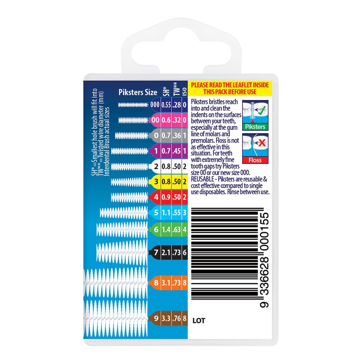 Thumbnail Piksters Interdental Brushes Size 5 Blue 40 Pack