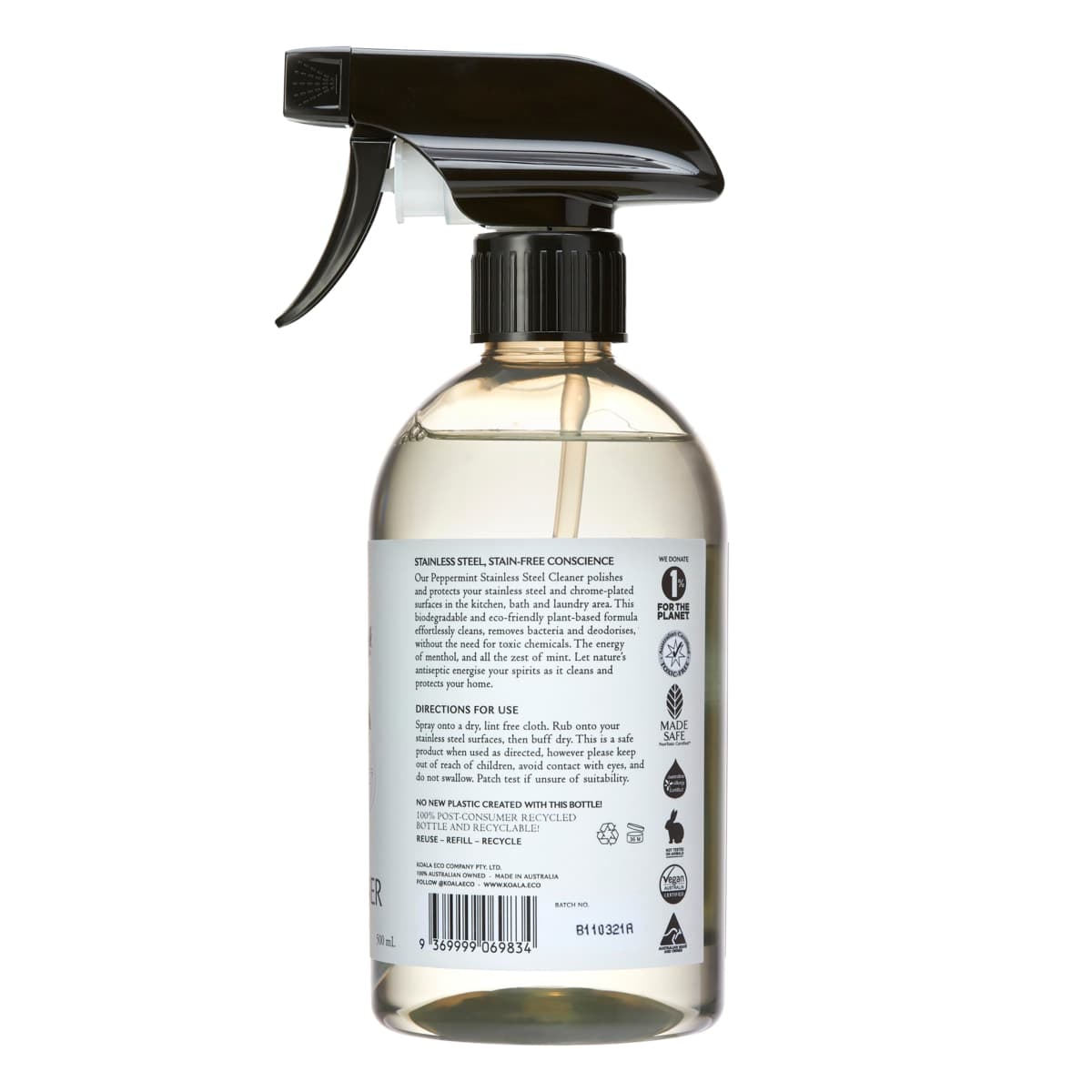 Thumbnail Koala Eco Stainless Steel & Chrome Cleaner Peppermint 500Ml