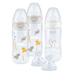 Nuk First Choice Temp Control 300Ml Baby Bottle White 3 Pack 0-6 Months