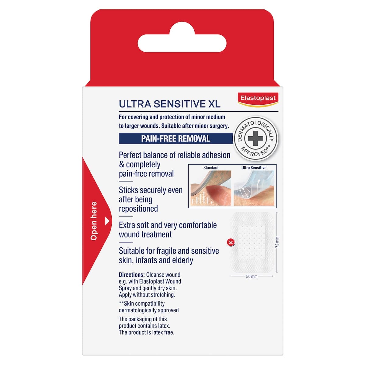 Thumbnail Elastoplast Ultra Sensitive Strips Xl 5 Pack