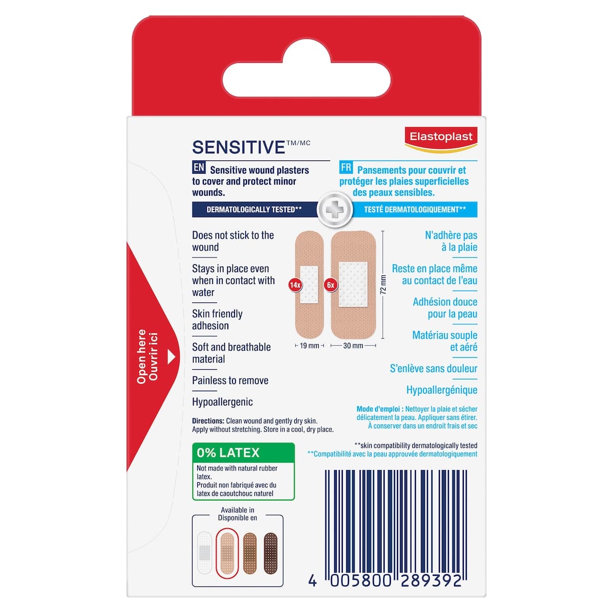 Thumbnail Elastoplast Sensitive Light Skin Tone Plasters 20 Pack