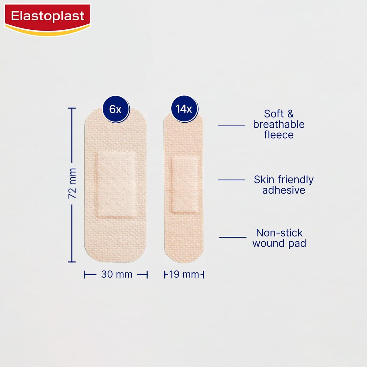 Thumbnail Elastoplast Sensitive Light Skin Tone Plasters 20 Pack