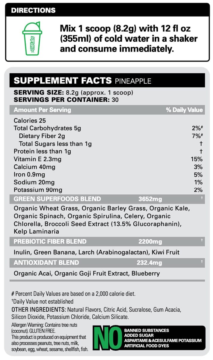 Thumbnail Ehplabs Oxygreens Daily Super Greens Pineapple 246G