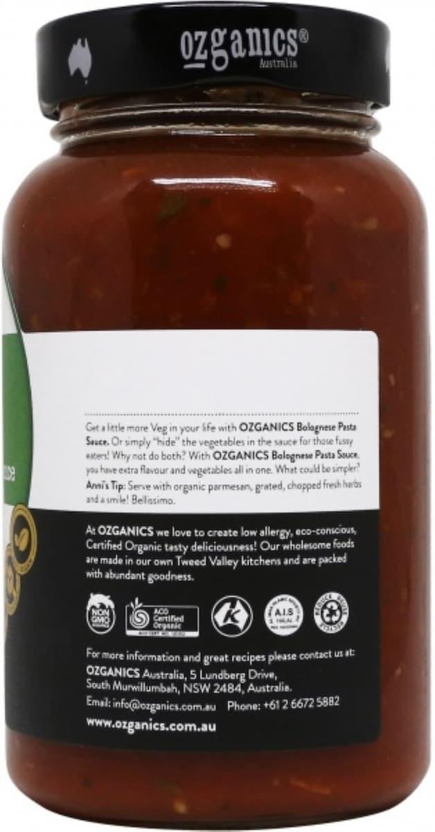 Thumbnail Ozganics Bolognese Pasta Sauce 500G