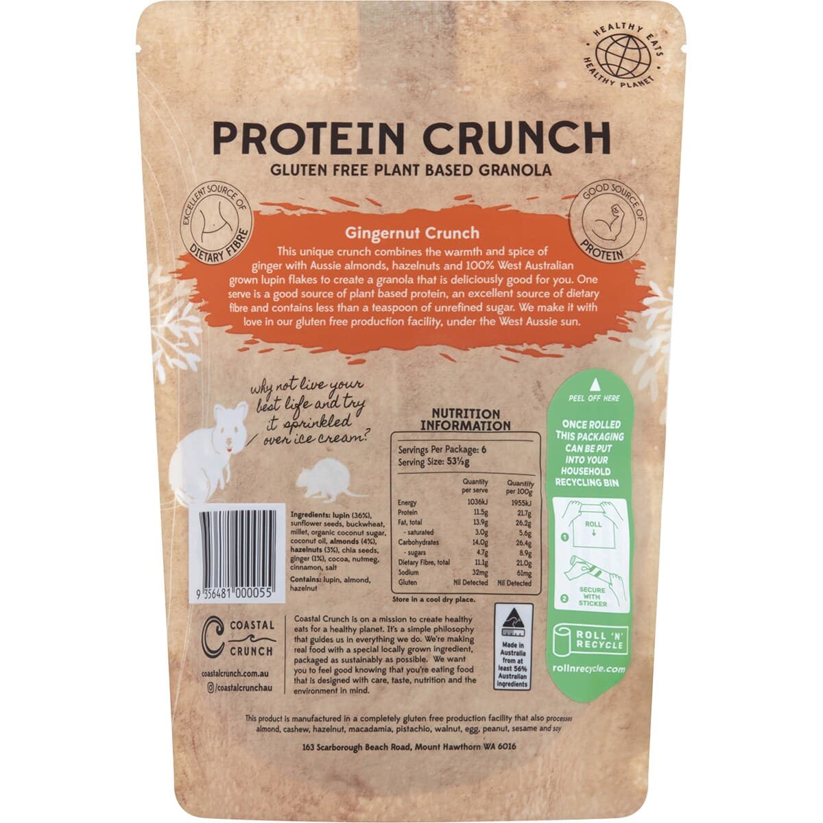 Thumbnail Coastal Crunch Protein Crunch Granola Gingernut Crunch 320G