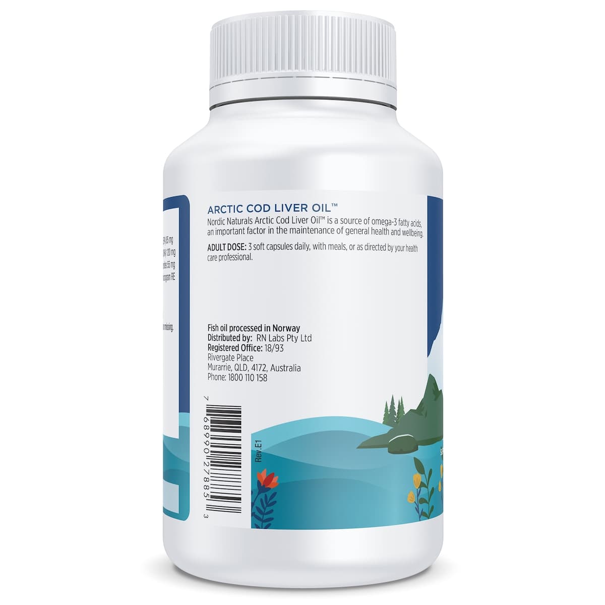 Thumbnail Nordic Naturals Arctic Cod Liver Oil Lemon 180 Soft Gels