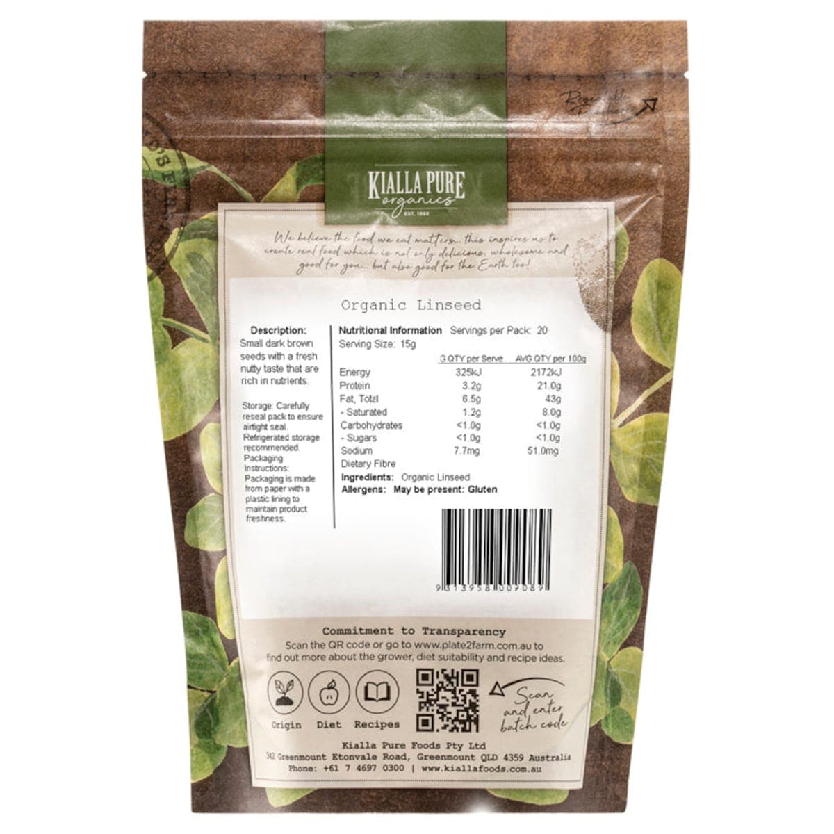 Thumbnail Kialla Organic Linseed 300G