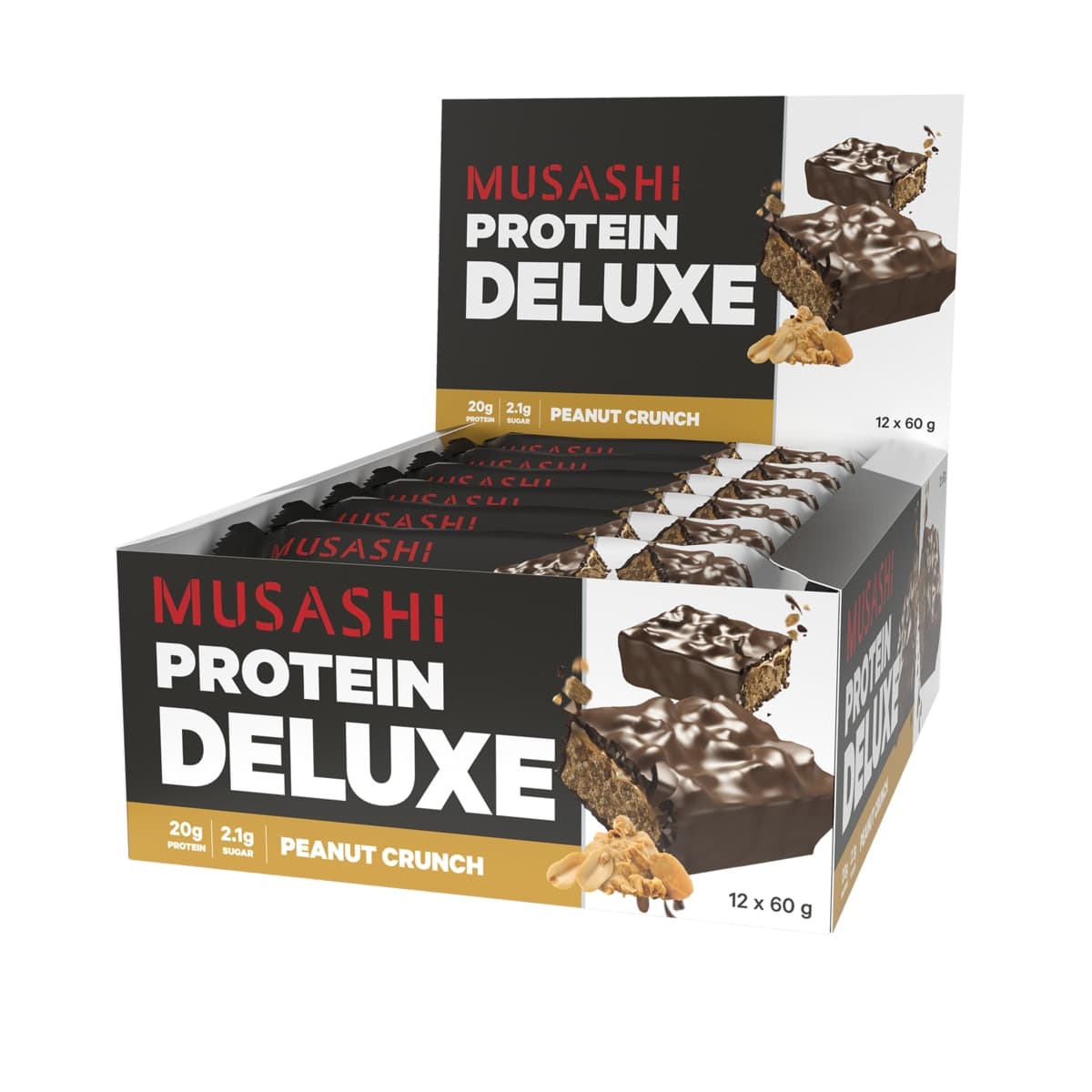 Thumbnail Musashi Deluxe Protein Bar Peanut Crunch 12 X 60G