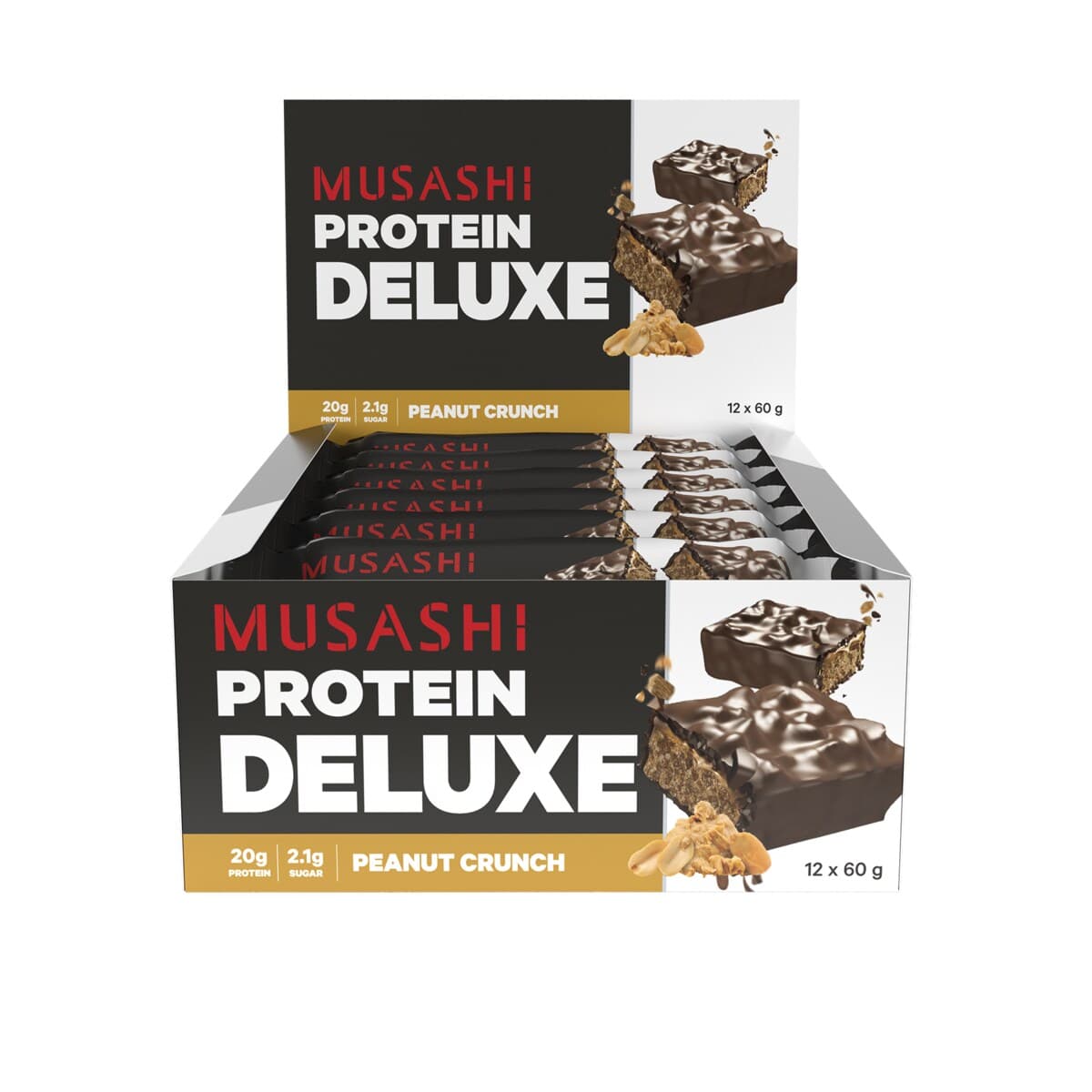 Thumbnail Musashi Deluxe Protein Bar Peanut Crunch 12 X 60G