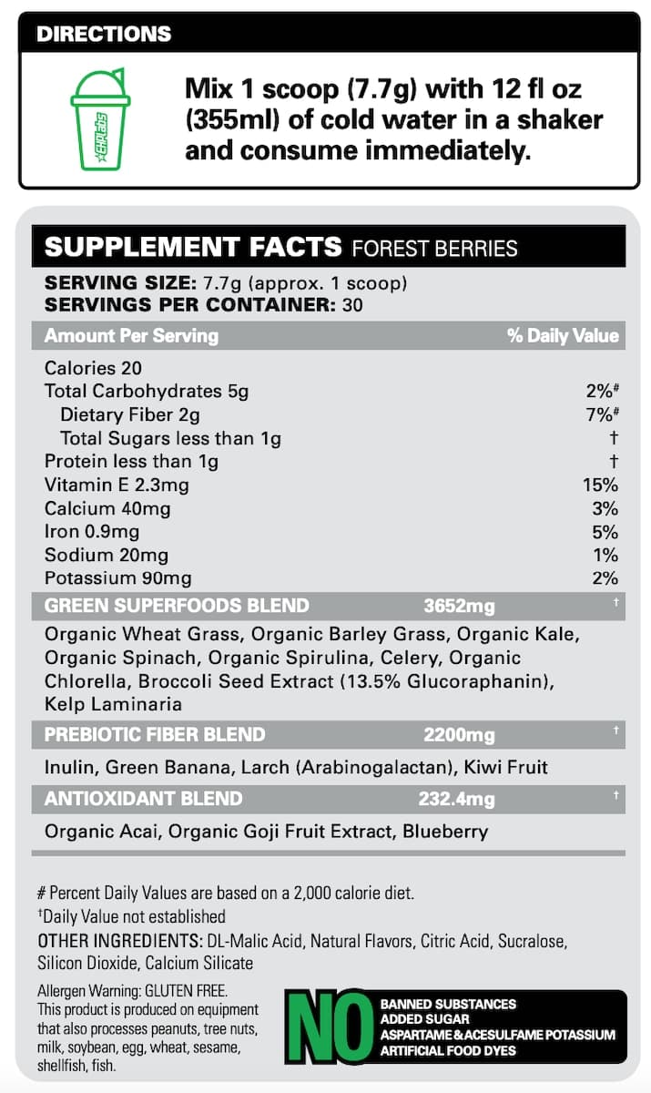 Thumbnail Ehplabs Oxygreens Daily Super Greens Forest Berries 246G