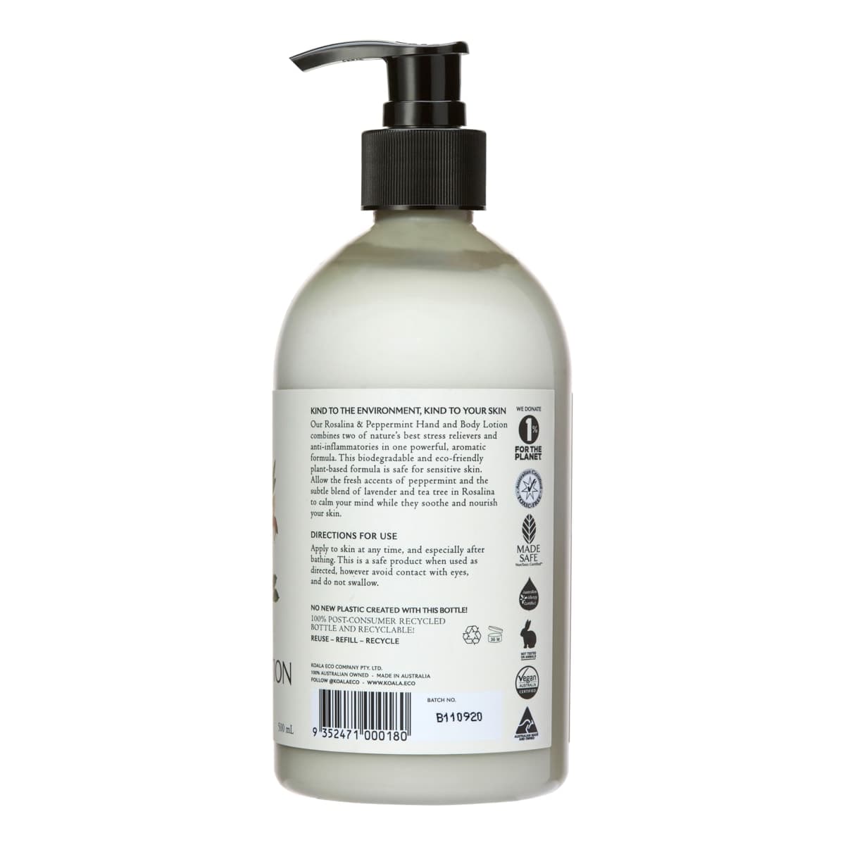 Thumbnail Koala Eco Hand & Body Lotion Rosalina & Peppermint 500Ml