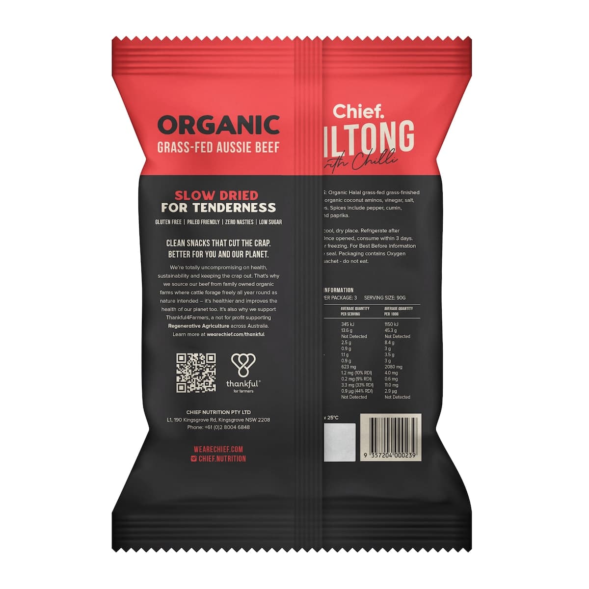 Chief Chilli Biltong 90G